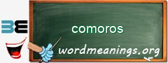 WordMeaning blackboard for comoros